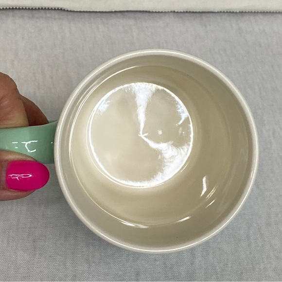 Starbucks 2021 Mint Green Floral Leaves Mermaid Logo Coffee Teacup Mug 10oz. - Picture 7 of 13